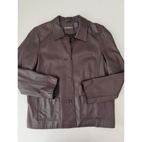 Liz Claiborne brown leather jacket - size XL - Picture 2 of 7